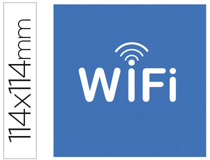 [12132] ETIQUETA ADHESIVA APLI DE SEÑALIZACION SIMBOLO WIFI 114X114 MM