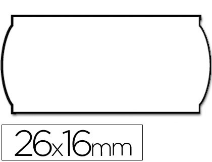 [9133191] ETIQUETAS METO ONDULADAS 26X16 MM BLANCA ADH.2 ROLLO 1200 ETIQUETAS TROQUELADAS (P+T) PARA ETIQUETADORA TOVEL