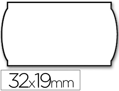 [8548100] ETIQUETAS METO ONDULADAS 32X19 MM LISA REMOVIBLE BLANCA ROLLO 1000 ETIQUETAS