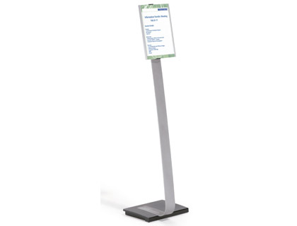 [4812-23] EXPOSITOR DURABLE DE SUELO ALTURA AJUSTABLE CON PANEL FRONTAL DIN A4 USO VERTICAL/HORIZONTAL COLOR