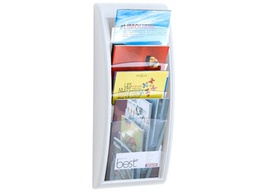 [4061.13] EXPOSITOR MURAL FAST-PAPERFLOW DIN A4 BLANCO 4 CASILLAS 650X290X95 MM