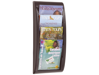 [4061.01] EXPOSITOR MURAL PAPERFLOW DIN A4 NEGRO 4 CASILLAS 650X290X95 MM