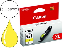 [6446B001] INK-JET CANON CLI-551XL IP7250 / MG5450 / MG6350 AMARILLO