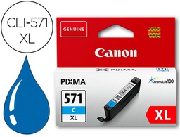 [0332C001] INK-JET CANON CLI-571XL PIXMA MG6852 / TS6050 / TS8050 CIAN 500 PAG