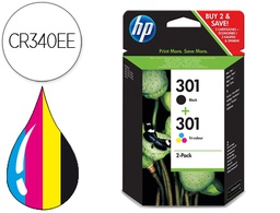 [N9J72AE] INK JET HP 301 PACK CON TINTA NEGRA Y TINTA TRICOLOR 1000/1001 3000/ 3050/3050SE/3050VE 1050A/2050A/2054A/3050A