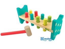 [16244A] JUEGO ANDREUTOYS BANCO PICA COLORES 8 BARRAS 28,6X8X12,2 CM