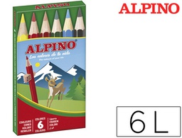 [AL010651] LAPICES DE COLORES ALPINO 651 C/DE 6 COLORES CORTOS