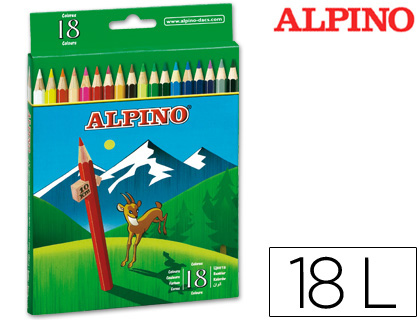 [AL010656] LAPICES DE COLORES ALPINO 656 CAJA DE 18 COLORES LARGOS