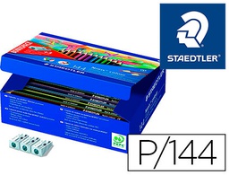 [185 C144] LAPIZ DE COLOR STAEDTLER WOPEX ECOLOGICO CAJA DE 144 UNIDADES SURTIDAS 12 COLORES SURTIDOS