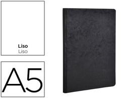 [795401C] LIBRETA AGE-BAG TAPA CARTULINA LOMO COSIDO LISO 96 HOJAS COLOR NEGRO 148X210 MM