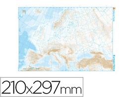 [7163-9] MAPA MUDO B/N DIN A4 EUROPA FISICO
