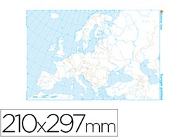 [7165-3] MAPA MUDO B/N DIN A4 EUROPA POLITICO