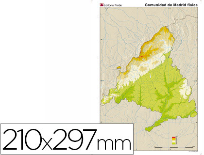 [False] MAPA MUDO COLOR DIN A4 MADRID FISICO