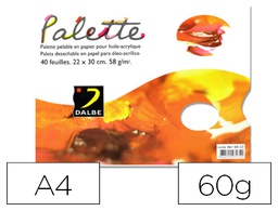 [A15311] PALETA PAPEL DALBE DESECHABLE DIN A4 40 HOJAS 60 GR