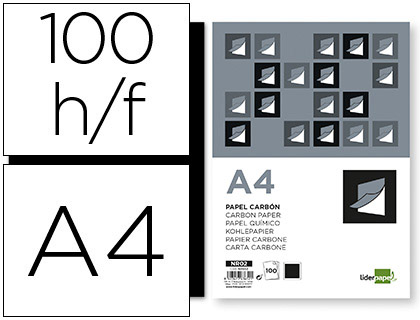 [NR02] PAPEL CARBON LIDERPAPEL FILM NEGRO DIN A4 CAJA DE 100 HOJAS