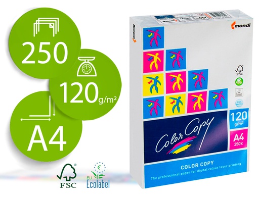 [57304] PAPEL FOTOCOPIADORA COLOR COPY DIN A4 120 GRAMOS PAQUETE DE 250 HOJAS