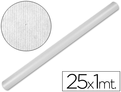 [PK05] PAPEL KRAFT LIDERPAPEL BLANCO ROLLO 25X1 MT