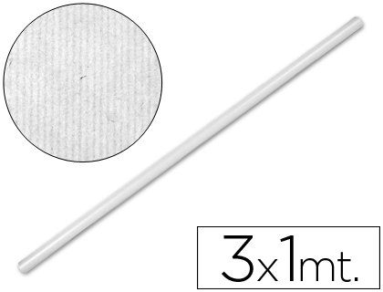 [PK06] PAPEL KRAFT LIDERPAPEL BLANCO -ROLLO 3X1 MT