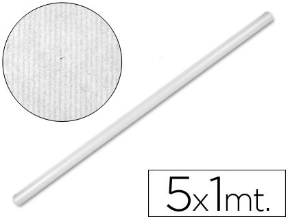[PK07] PAPEL KRAFT LIDERPAPEL BLANCO ROLLO 5X1 MT