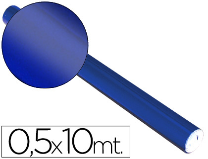 [05657] PAPEL METALIZADO AZUL ROLLO CONTINUO DE 0,5 X 10 MT
