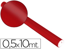[05661] PAPEL METALIZADO ROJO ROLLO CONTINUO DE 0,5 X 10 MT