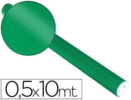 [05662] PAPEL METALIZADO VERDE ROLLO CONTINUO DE 0,5 X 10 MT