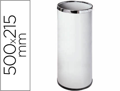 [301-B] PARAGUERO METALICO 301 BLANCO AROS CROMADOS 50X21,5 CM
