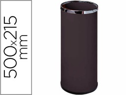 [301-N] PARAGUERO METALICO 301 NEGRO AROS CROMADO 50X21,5 CM