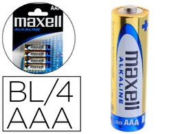 [LR03-B4 MXL] PILA MAXELL ALCALINA 1.5 V TIPO AAA LR03 BLISTER DE 4 UNIDADES