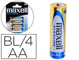 [LR06-B4 MXL] PILA MAXELL ALCALINA 1.5 V TIPO AA LR06 BLISTER DE 4 UNIDADES