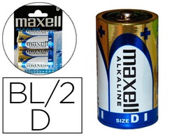 [LR20-B2 MXL] PILA MAXELL ALCALINA 1.5V TIPO D LR20 BLISTER DE 2 UNIDADES