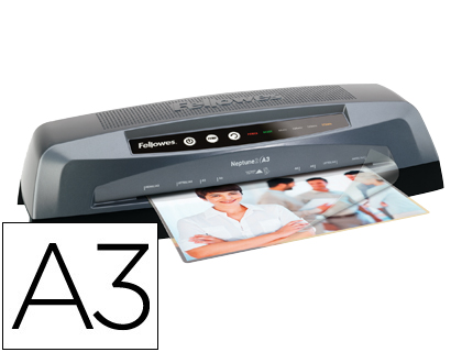 [5721501] PLASTIFICADORA FELLOWES NEPTUNO DIN A3 DE 4 RODILLOS FRIO Y CALIENTE HASTA 175 MC 570X125X180MM