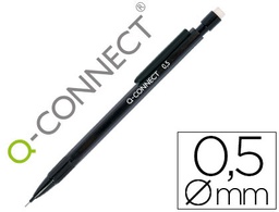 [KF18046] PORTAMINAS Q-CONNECT 0.5 MM CON 3 MINAS CUERPO NEGRO CON CLIP NEGRO