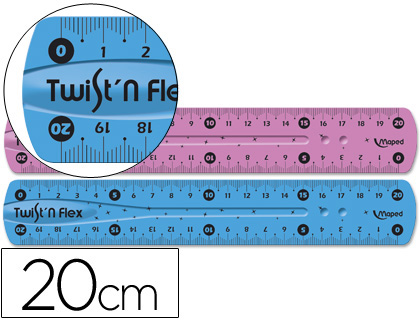 [279210] REGLA MAPED PLASTICO FLEXIBLE 20 CM COLORES SURTIDOS