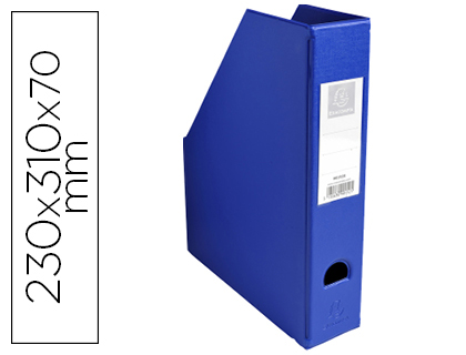 [90152E] REVISTERO EXACOMPTA PVC LOMO 70 MM COLOR AZUL 230X310X70 MM