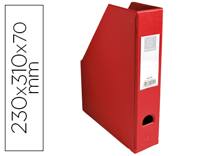 [90155E] REVISTERO EXACOMPTA PVC LOMO 70 MM COLOR ROJO 230X310X70 MM