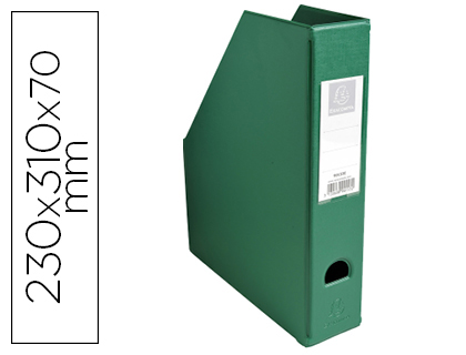 [90153E] REVISTERO EXACOMPTA PVC LOMO 70 MM COLOR VERDE 230X310X70 MM
