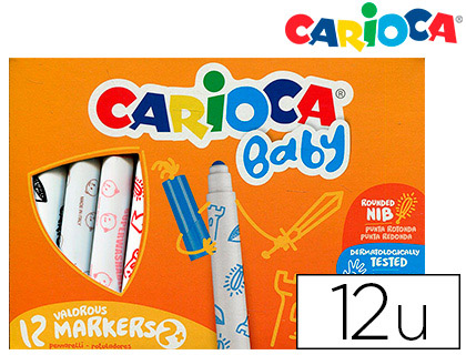 [42814] ROTULADOR CARIOCA BABY 2 AÑOS CAJA 12 UNIDADES COLORES SURTIDOS