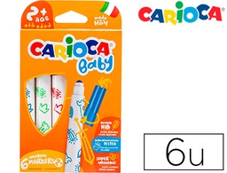 [42813] ROTULADOR CARIOCA BABY 2 AÑOS CAJA 6 UNIDADES COLORES SURTIDOS