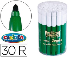 [43380/15] ROTULADOR CARIOCA JUMBO VERDE PUNTA GRUESA BOTE DE 30 UNIDADES