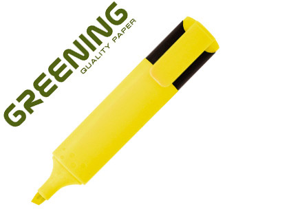 [GN06] ROTULADOR GREENING FLUORESCENTE PUNTA BISELADA AMARILLO