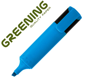 [GN07] ROTULADOR GREENING FLUORESCENTE PUNTA BISELADA AZUL