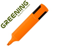 [GN08] ROTULADOR GREENING FLUORESCENTE PUNTA BISELADA NARANJA