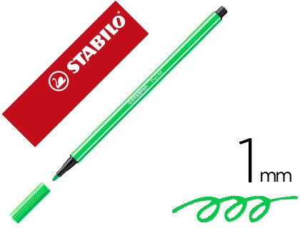 [68/16] ROTULADOR STABILO ACUARELABLE PEN 68 ESMERALDA CLARO PUNTA GRUESA 1MM