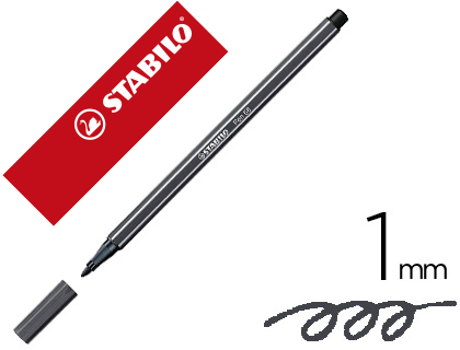 [68/98] ROTULADOR STABILO ACUARELABLE PEN 68 GRIS PAYNES PUNTA GRUESA 1MM