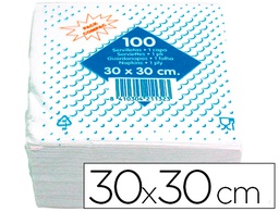 [T221131] SERVILLETA ALGODON 30X30 CM -1 CAPA -PAQUETE DE 100 UNIDADES
