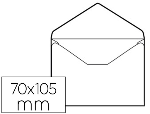 [SB03] SOBRE LIDERPAPEL N.0 BLANCO TARJETA DE VISITA 70X105MM ENGOMADO CAJA DE 100 UNIDADES