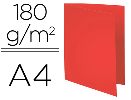 [420012E] SUBCARPETA CARTULINA RECICLADA EXACOMPTA DIN A4 ROJO 180 G/M2