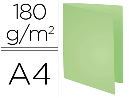 [420004E] SUBCARPETA CARTULINA RECICLADA EXACOMPTA DIN A4 VERDE PRADO CLARO 170 G/M2