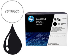 [CE255XD] TONER HP LASERJET CE255XD NEGRO 12500 PAG PACK 2